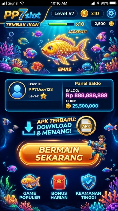 Layar utama pp7slot — antarmuka bersih setelah instalasi